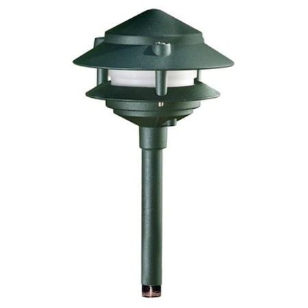 Dabmar Lighting Dabmar Lighting LV102S-G Cast Aluminum Two Tier Pagoda Light; Green LV102S-G